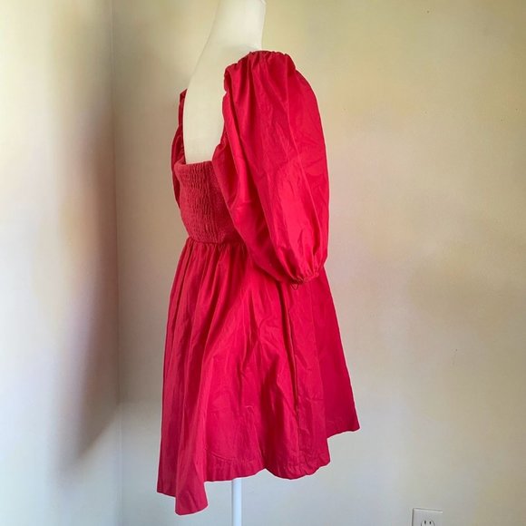 Anthropologie Maeve Sweetheart Mini Dress Red Size L - Picture 5 of 11